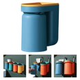 thumbnail image 3 of veasfak 4xToothbrush Holder with Gargle Cup No Drill Storage Box for Adults Blue, 3 of 9