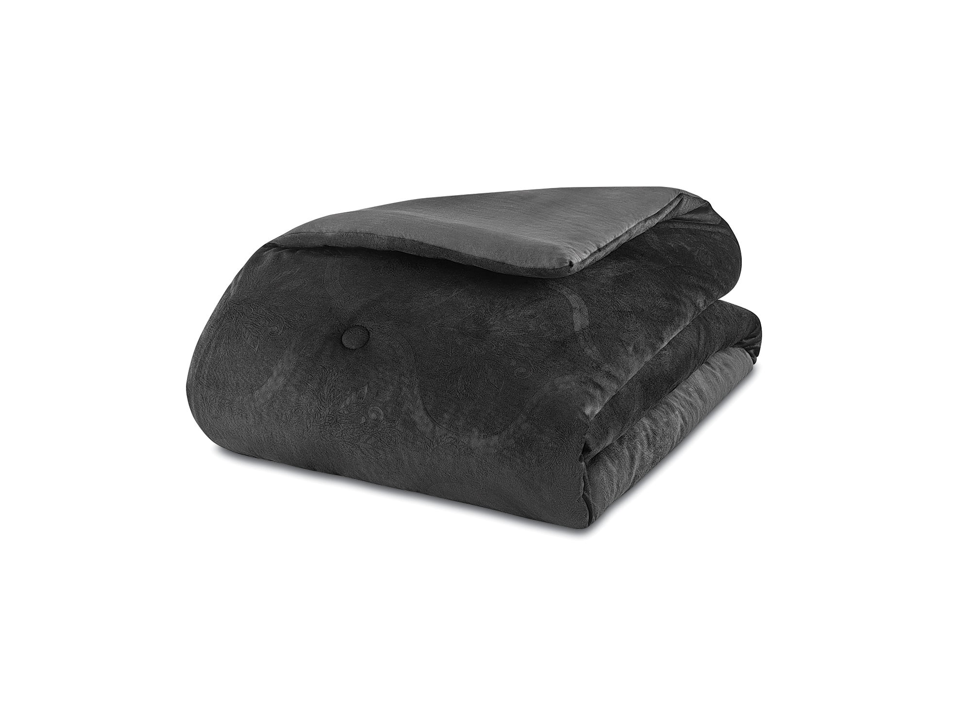 Mainstays 11-Piece Bed in a Bag Comforter Set with Sheets, Black Velvet, Queen