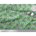 thumbnail image 2 of Soimoi Satin Silk Fabric Eye,Dot & Peacock Feather Print Fabric by Yard 42 Inch Wide, 2 of 4