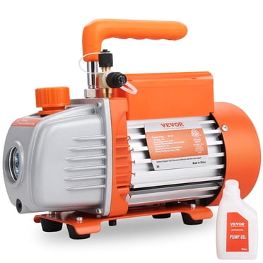 VEVOR Pompe à Vide à Étage Unique 1/5 HP, 3,5 CFM, Pompe à Vide pour Climatiseur AC 120 V, Entrée Mâle SAE 1/4 Pouces Mâle ACME 1/2 Pouces, pour Réparation CVC, Entretien de Réfrigération, Dégazage de Résine