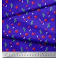 thumbnail image 2 of Soimoi Cotton Voile Fabric Triangle,Floral & Cactus Tree Decor Fabric Printed Yard 42 Inch Wide, 2 of 3