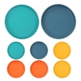 thumbnail image 1 of 8 Pcs Bols de Nourriture Jaunes pour Chaton Solution de Repas Design Peu Profond, 1 of 8