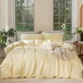 thumbnail image 1 of Bedding Duvet Cover Set Washed Cotton Linen Like Textu Breathable Durable Soft Comfy (Tannish Linen Grey Queen), 1 of 9