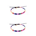 thumbnail image 3 of yingyy Bohemian Style Bracelets Adjustable Braided Men Women Anklet Daily Wear 2Set, 3 of 6