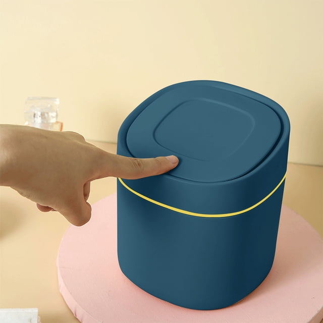 EGNMCR Mini Trash Can With Lid, Mini Trash Can With Lid, Desktop Mini Trash Can, Countertop Mini Trash Can, Desktop Mini Trash Can, Mini Trash Basket,