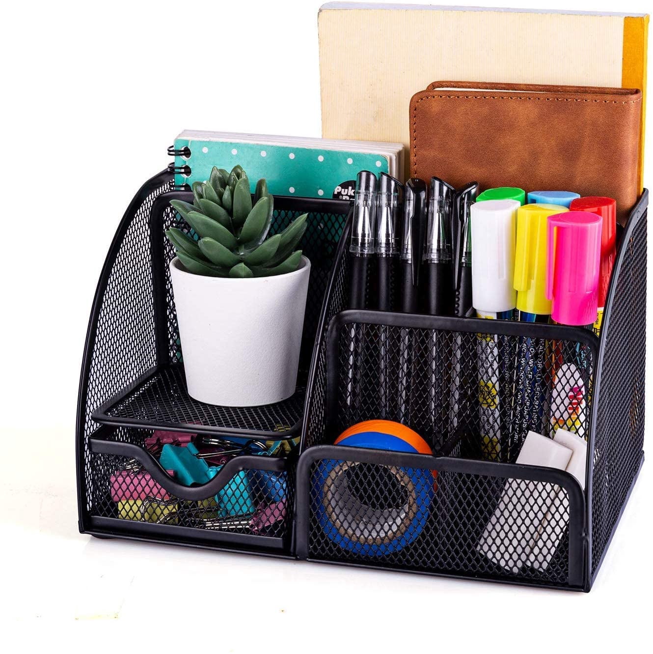 Desk Organizer, Mesh Office Supplies Desk Accessories, Compartments