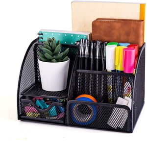 Desk Organizer, Mesh Office Supplies Desk Accessories, Compartments Desk Organizer, Mesh Office Supplies Desk Accessories, Compartments