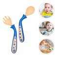thumbnail image 4 of 1 Set Baby Utensils Spoon Fork Set with Case Bendable Training Tableware, 4 of 7