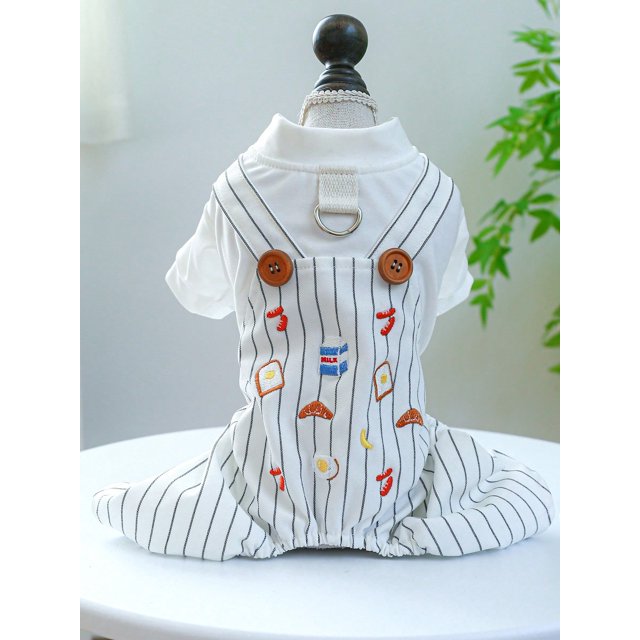 1pc Pet Clothes For Small And Medium Dogs And Cats, Corduroy Comfortable And Cute Four-Legged Overalls