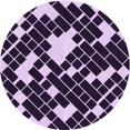 thumbnail image 1 of Ahgly Tapis Rond Lavable en Machine Intérieur Transitionnel Lilas Violet Vif, 5 Pieds Rond, 1 of 7