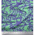 thumbnail image 1 of Soimoi Green Poly Georgette Fabric Abstract Circles Abstract Printed Fabric 1 Yard 52 Inch Wide, 1 of 1
