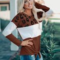 thumbnail image 1 of RKSTN Sweaters for Women Fashion Stripe Leopard Print Comfortable Long Sleeves Sweater Tops Fall Sweaters, 1 of 8