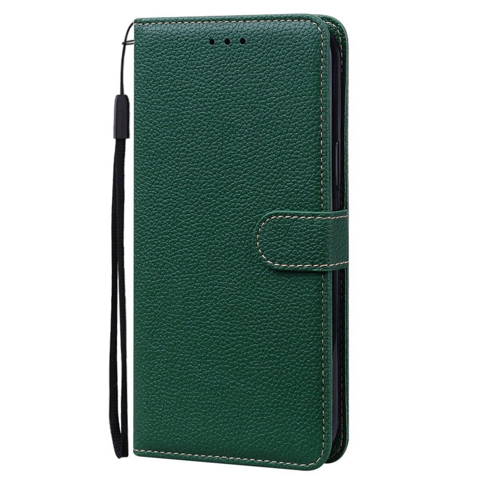 Étui S21FE S21 FE S 21 FE pour Samsung Galaxy S21 Plus Ultra, Étui Portefeuille à Rabat en Cuir pour Samsung Galaxy S21FE S21+ Ultra, Housse Vert Foncé Samsung S21 FE