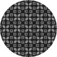 thumbnail image 1 of Ahgly Tapis Rond Lavable en Machine Intérieur Transitionnel Gris Minuit, 7 Pieds Rond, 1 of 7