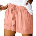 thumbnail image 2 of Soki Womens Plus Size Shorts Comfy Drawstring Casual Elastic Waist Pocket Loose Summer Shorts S-5XL, 2 of 7