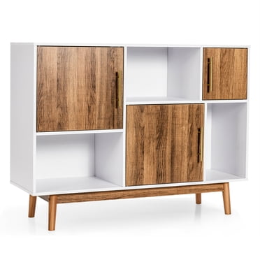 Gymax Sideboard Storage Cabinet w/Storage Compartments Buffet TV Stand Coffee