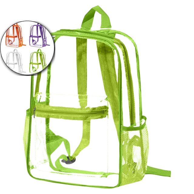 Dvruxg Clear Backpack for Stadium Events, Mini Clear Stadium Bag for Sporting Events, Games, Festival, Concerts(Green)