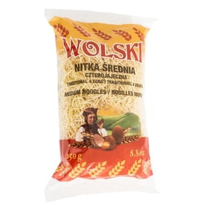 Wolski, Medium Ribbon-Cut Noodles, 250g