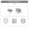 thumbnail image 3 of Regency Heights 7-Piece Full Bed in a Bag Set, Reversible Comforter with Sheet Set and Shams, Grey, Solid Color, 3 of 12