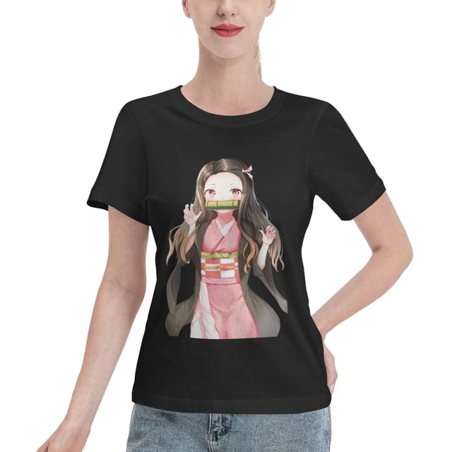 Women's Basic Short Sleeve T-Shirt Demon Slayer Blade Nidouzi