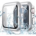 thumbnail image 1 of XiHAMA Waterproof Case Compatible with Apple Watch SE (2nd Gen) Series 6 5 4 Screen Protector, Tempered Glass Hard PC Bumper Face Cover, 1 of 7