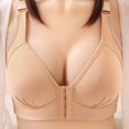 thumbnail image 3 of Clearance!Front Button Closure Bra For WomenWirefree Soft Bralette Seamless Underwear Padded Wireless Bras Adjustable Shoulder Straps, 3 of 5