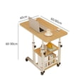 thumbnail image 2 of Height Adjustable C Table with Charging Station, Mobile Laptop C Shaped End Table, Couch Desk with Wheels, Couch Side Table with Storage Drawer for Living Room Bedroom, 2 of 16