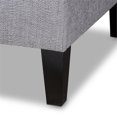 thumbnail image 4 of Baxton Studio Chaise Longue Rembourrée Gris Fluorescent à Finition Noire, 4 of 9