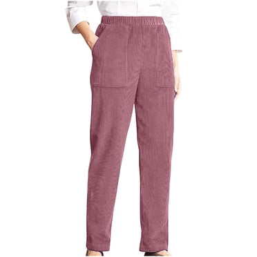 Cameland Vintage Corduroy Pants for Women Straight Leg Pants Fall Winter Lounge Work Comfy Trousers with Pockets Holiday Gifts