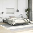 thumbnail image 1 of vidaXL Bed Frame Dark Grey 152x203 cm Queen Fabric, 1 of 6