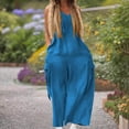 thumbnail image 4 of Wlynlyn Combinaisons Grande Taille pour Femmes Combinaisons Sans Manches Col en V Pantalons Larges Taille m, 4 of 7