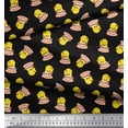 thumbnail image 2 of Soimoi polyester Crepe Fabric Cup,Plate & Chick Cartoon Printed Craft Fabric by the Yard 52 Inch Wide, 2 of 3