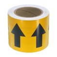 thumbnail image 1 of Unique Bargains Directional Flow Arrow Tape 4'x65', Adhesive Pipe Identification Marking Stickers, Black on Yellow, 1 of 5