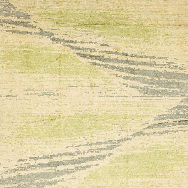 Ahgly Company Indoor Square Abstract Harvest Gold Abstract Area Rugs, 6' Square