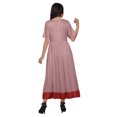 thumbnail image 3 of Moomaya A Line Cotton kurti For Women Pleated Long Designer Solid Anarkali Dress, 3 of 5
