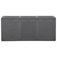 thumbnail image 2 of vidaXL Garden Storage Box 270L Black PP Rattan, 2 of 5