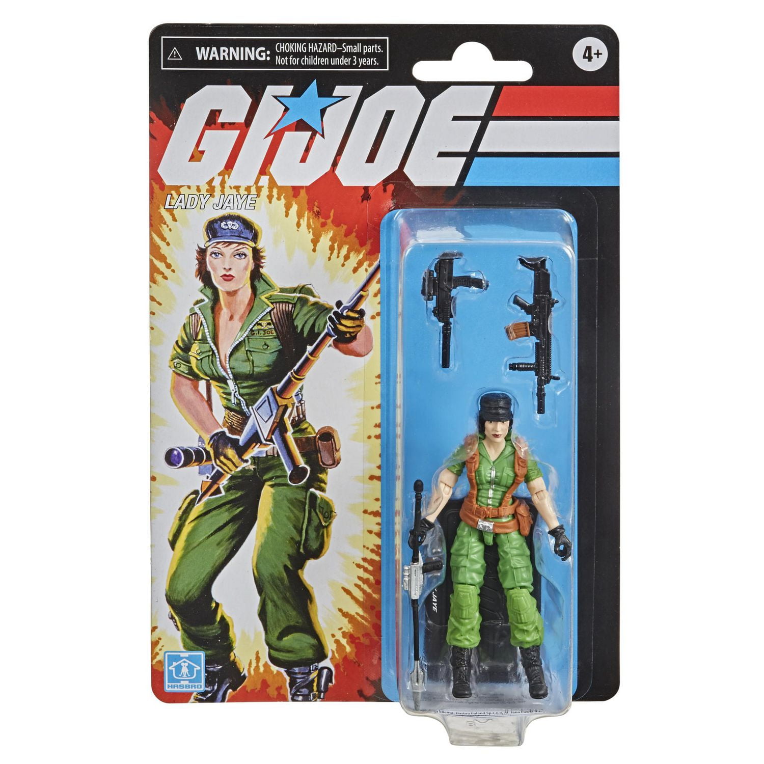 Collection rétro G.I. Joe, figurine de collection Lady Jaye de 9,5 cm avec plusieurs accessoires, jouet pour enfants, à partir de 4 ans