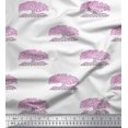 thumbnail image 1 of Soimoi Polyester Crepe Fabric Tree Block Printed Craft Fabric by The Yard 42 Inch Wide, 1 of 3