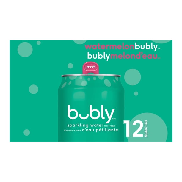 うぉーためろん Bubly Watermelon Sparkling Water 12 x355 ml, Cans - Walmart.ca