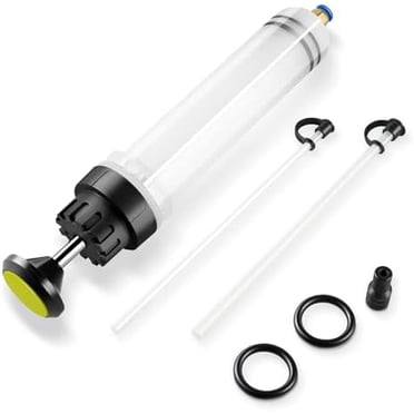 Pompe Extractrice de Fluide Automobile, Seringue Polyvalente pour Vidange d'Huile avec Tuyau, Pompe Manuelle d'Aspiration et de Remplissage de Carburant, Pompe de Transfert de Fluide à Puissante Aspiration, Évacuateur de Vidange d'Huile (200 Cc)