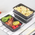 thumbnail image 4 of Clearance! Gspmoly Food Grade Disposable Lunch Box Thickened Packing Box Plastic Rectangular Takeaway Tableware Transparent Lunch Box with Lid Clearance, 4 of 8