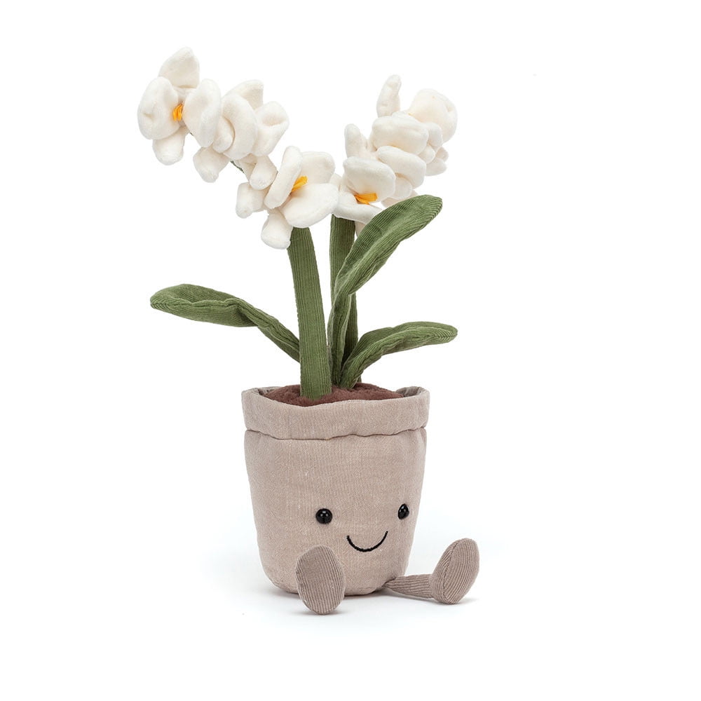  廃盤　ぬいぐるみ　Amuseable Cream Orchid Jellycat Amuseable Cream Orchid Plush Toy Cute Potted Plant