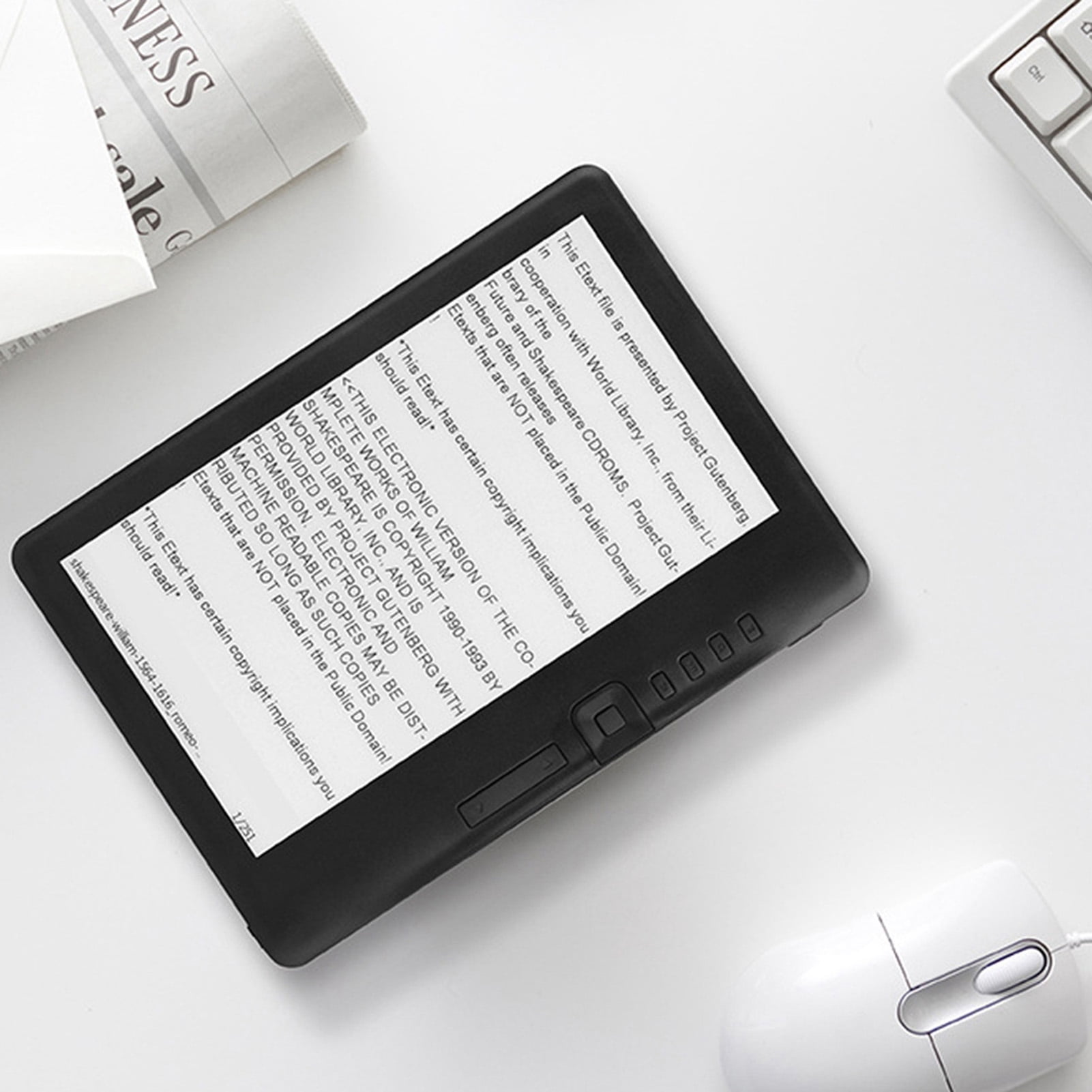 Waterproof E-Book Reader, Electronic Book 2100mAh Large Battery Non-reflection For XP For Win 7/10 For Vista