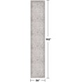thumbnail image 2 of Boho 3x16 Wide Hallway Runner - Light Gray and Taupe, Washable Low Pile Non Slip Stain Resistant 16ft Runner Rug for Long Kitchen, Hall Way, Floral Decor, 2 of 7