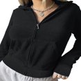 thumbnail image 1 of Sweat-shirts Col Revers pour Femmes dans des Couleurs Unies avec un Style Vintage, 1 of 5
