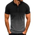 thumbnail image 1 of Innerwin Polo Shirt Lapel Neck Mens Tops Sport Zipper Basic T Shirts Dark Gray S, 1 of 2