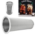 thumbnail image 4 of Cold Brew Coffee Filter Coffee Brew Infuser Stainless Steel Coffee Brew Infuser Mesh Coffee Brew Infuser 304 Stainless Steel Cold Brew Coffee Filter Cone Mesh With White Rubber, 4 of 8