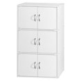 thumbnail image 1 of Hodedah 6 Door Enclosed Multipurpose Home/Office Storage Cabinet, White, 1 of 4