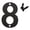 I #9, variant on Vaidha 4.7 In Floating Address House Number Modern Black Metal Letters Garden Garage Mailbox Decor Number Nail Kit Visual Sign