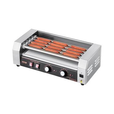 VEVOR Electric 12 Hot Dog 5 Roller Commercial Sausage Grill Cooker Machine 750W